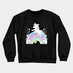 Heart Rainbow Unicorn Isolated Crewneck Sweatshirt